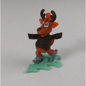 Ferrero Kinder Surprise Christmas Reindeer On Skates Collectible Toy Figure